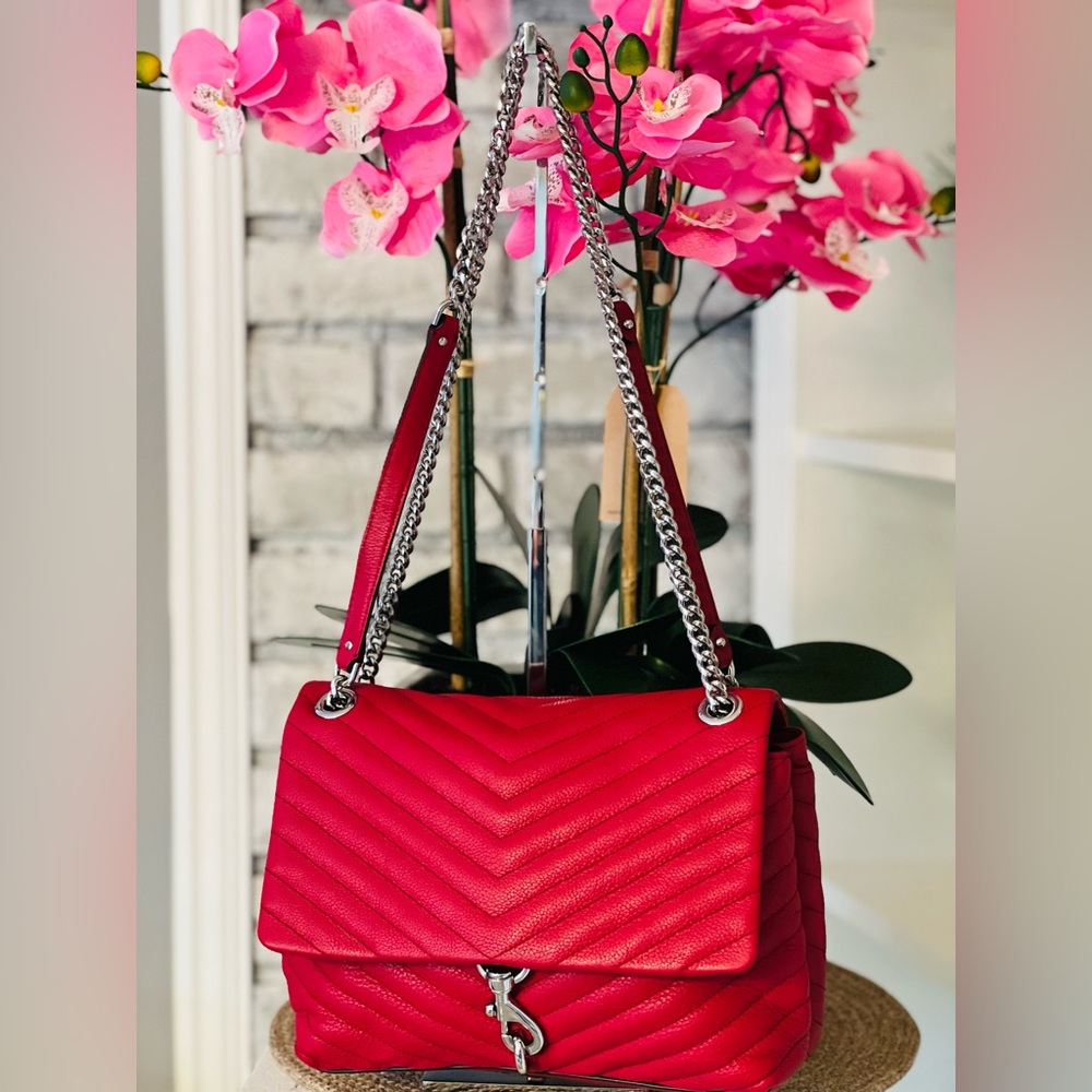 NWOT Rebecca Minkoff Red Quilted Chain Shoulder Bag/ Crossbody